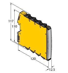 TURC IMX12-DI03-1S-2R-S/ 24VDC Trennschaltverstärker, 1-kanalig, TÜV 14 ATEX 147