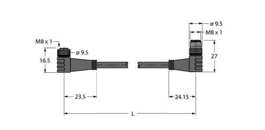 TURC HT-SWKP4-1-HT-SWSP4/S2430 Hochtemperaturfeste Aktuator- und Sensorleitung V