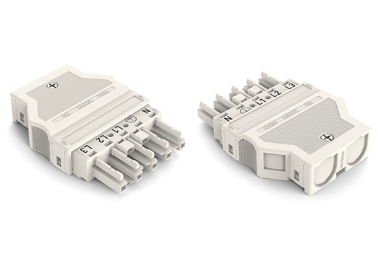 WAGO 770-325 Buchse 5-polig ws 2x0,5-4qmm mit Zugentlastung