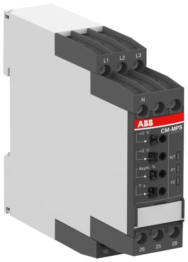 ABB CM-MPS.41S Dreiphasenüberwachungsrelais 2We, 0,0,1-30s, L1-L2-L3=3x300-500VA