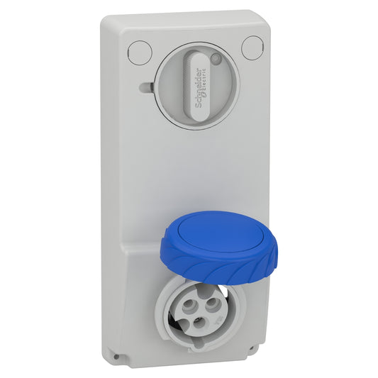 SE 82081 Anbausteckdose Verrieg. Ip65 16A 230V 3P