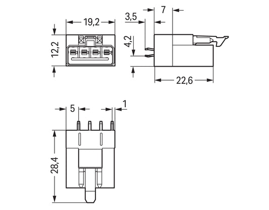 WAGO 890-814 Stecker schwarz