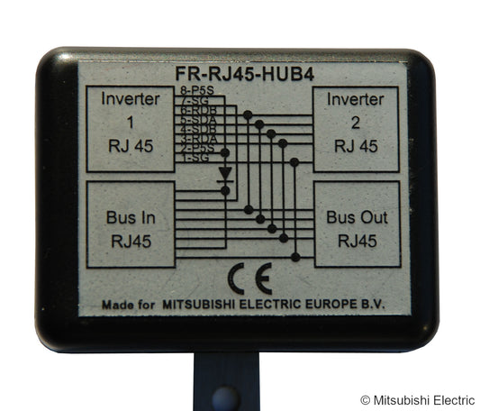 MIT FR-RJ45-HUB4 Schnittstellenverteiler f.RJ45 4 fach