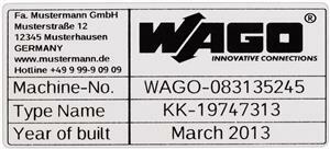 WAGO 210-802 Typenschilder unbedruckt 30x70 mm