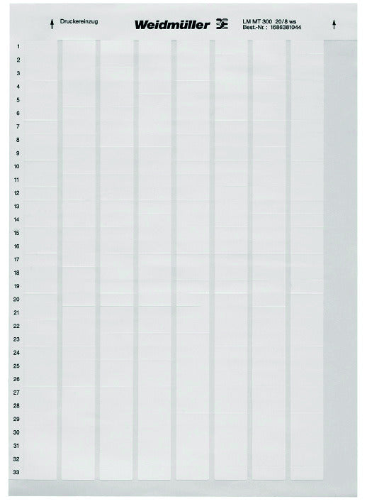 WEI LMMT 300 20/8 WS Klebeetikett 20x8mm ws