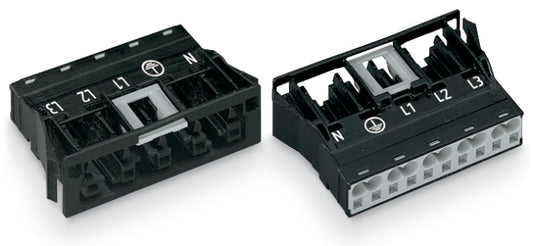 WAGO 770-705 Buchse 5-polig sw 2x0,5-4qmm Snap-In-Ausführung