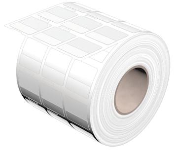 WEI THM WO VIN 25/25 WS Kabelmarkierer, Etikett, 25 x 25 mm, Vinylfilm, Farbe: w