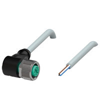 PF V1-W-2M-PVC M12 Kabeldose grau gewinkelt 2m 4 Adern