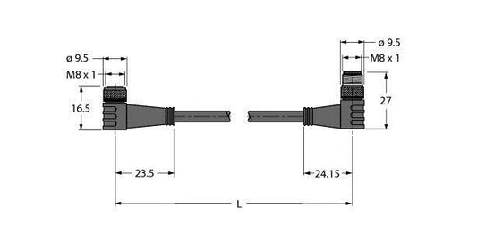 TURC HT-SWKP4-2-HT-SWSP4/S2430 Hochtemperaturfeste Aktuator- und Sensorleitung V