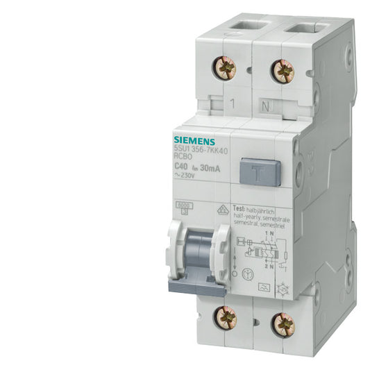SIEM 5SU1356-0KK16 FI-/Leitungsschutzeinr. Typ AC, T=70mm I FN 30mA, 6kA, 1+N