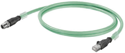 WEI IE-C6EL8UG0100U40XCS-E Systemkabel, RJ45 IP 20, M12 X-Type IP 67 Stift gerad