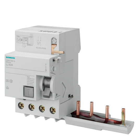SIEM 5SM2642-6 FI-Block f.Leitungsschutzschalter Typ A PSE/SSF 0.3-40A 4p 0,3A