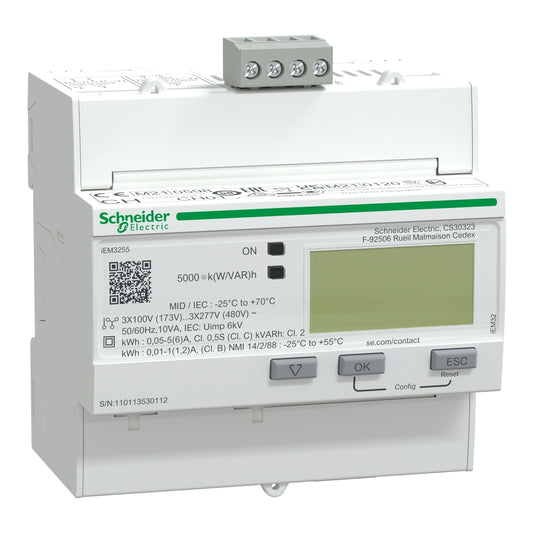 SE A9MEM3255 IEM3255 Energiezähler 3P+N 5A Modbus Mid