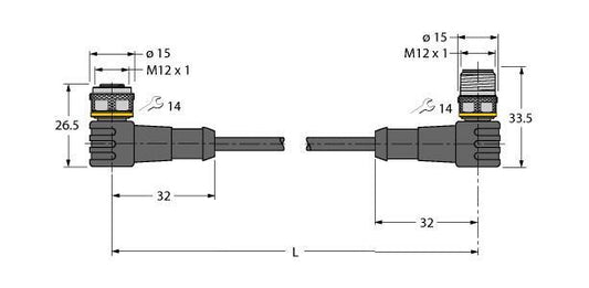 TURC WKC4.4T-0,6-WSC4.4T/TEL Aktuator- und Sensorleitung / PVC Verbindungsleitun