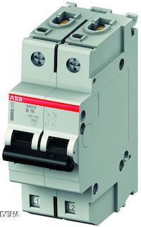 ABB S402E-C16 Leitungsschutzschalter C,16A, 6kA, 2P,steckbar
