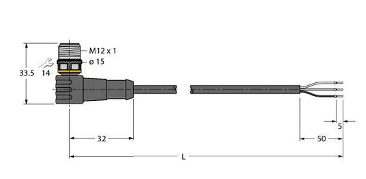 TURC WSC4T-5/TEG Aktuator- und Sensorleitung / PVC Anschlussleitung