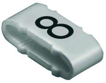 WEI CLI M 2-4 GR/SW 8 MP Kabelmarkierer, 4 x 11,3 mm, PVC, weich, ohne Cadmium,