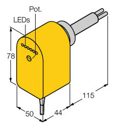 TURC FCS-HA2P-VRX/230VAC/AL115 Strömungssensor Eintauchsensor mit integrierter A