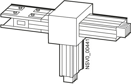 SIEM BVP:261889 Schienenverteilersystem BD2C-400-TH Richtungsänderung T-Kasten h