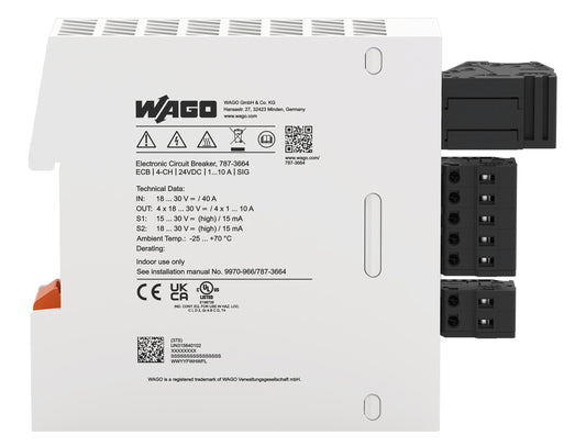 WAGO 787-3668 Elektronischer Schutzschalter, 8-kanalig, Eingangsspannung DC 24 V
