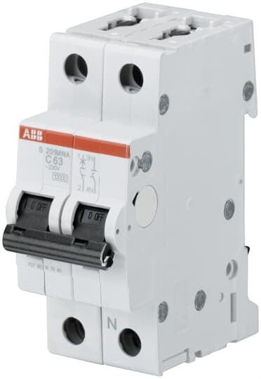 ABB S201M-C50NA Sicherungsautomat C-Char.,10kA,50A,1P,+N A S201M-C50NA