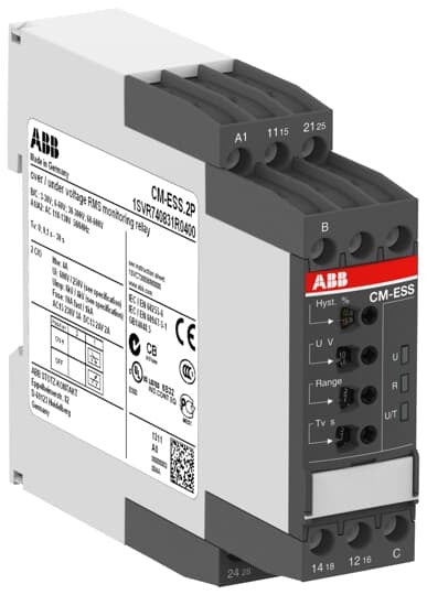 ABB CM-ESS.2P Spannungsüberwachungsrelais 2We, B-C=3-600VRMS, 24-240VAC/DC CM-ES