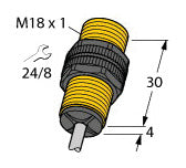 TURC BI5-P18-Y1/S100 Induktiver Sensor mit erweitertem Temperaturbereich KEMA 02