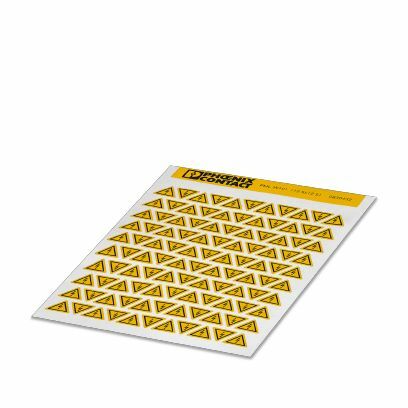 PHO PML-W101 (12,5X12,5) Warnschild Bogen gelb beschriftet