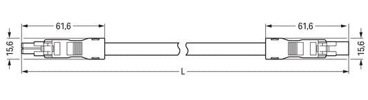 WAGO 891-8992/005-503 Verb.Leit.5m 2x1,0qmm Buch.-Steck.CC
