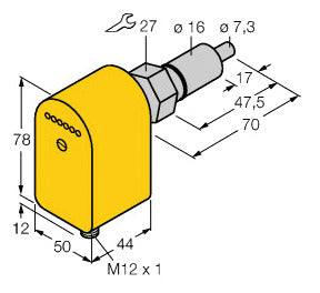 TURC FCS-HA4P-AP8X-H1141 Strömungssensor Eintauchsensor mit integrierter Auswert