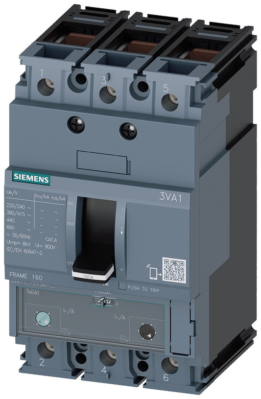 SIEM 3VA1150-4EF36-0AA0 Leistungsschalter 3VA1 IEC Frame 160 Schaltvermögenklass