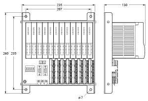 TURC MT08-N Remote-I/O System excom Nicht-Ex- Modulträger für 8 Module