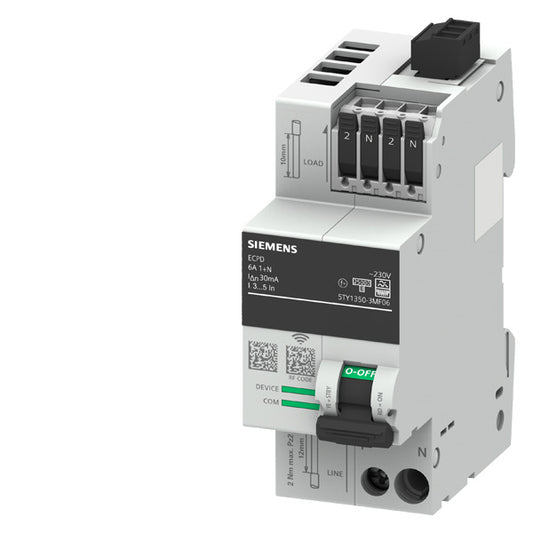 SIEM 5TY1350-3MF06 ECPD mit Mess- u.Kommunikationsfunktion RCD Typ F 30mA In: 6A