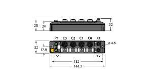TURC TBEN-S2-2RFID-4DXP TBEN-S Multiprotokoll-Modul für Ethernet, Kompaktes RFID
