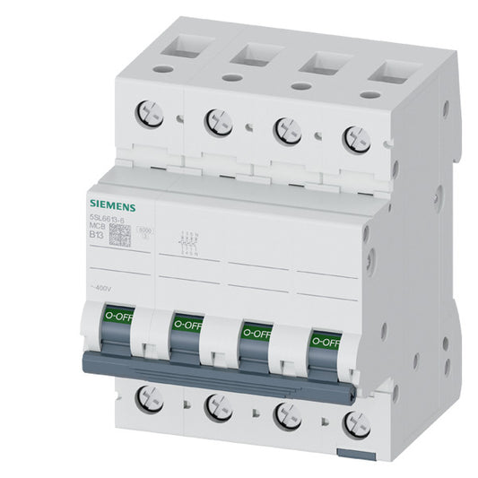 SIEM 5SL6613-6 Leitungsschutzschalter 400V 6kA, 3+Npol. B, 13A