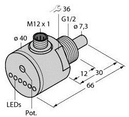 TURC FCS-G1/2A4-AP8X-H1141/D030 Strömungssensor Eintauchsensor mit integrierter