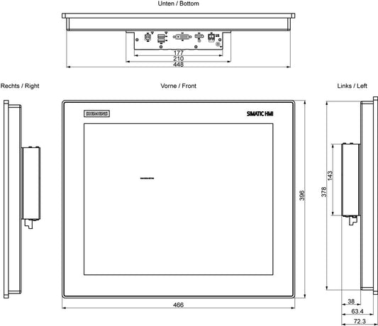 SIEM 6AV7285-6KA00-0AA0 SIMATIC IPC SIMATIC IFP1900 V2 Standard 5:4 19 Multitouc