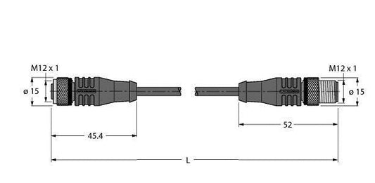 TURC HT-WAK4-10-HT-WAS4/S2430 Steckverbinder TPE-Kabelmantel
