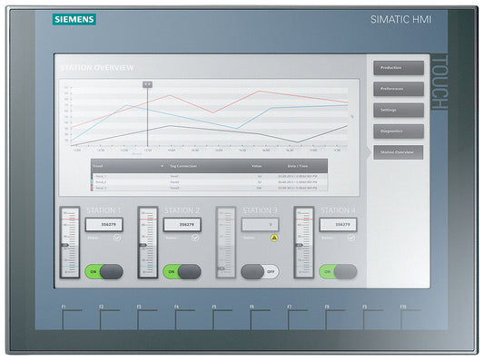 SIEM 6AV2123-2MA03-0AX0 SIMATIC HMI, KTP1200 Basic DP, Basic Panel, Tasten-/Touc