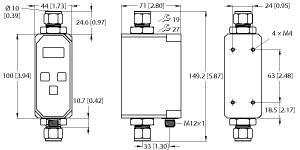 TURC FTCI-10D10A4P-2LIX-H1141 Durchflussmesser Inline-Sensor mit integrierter Au