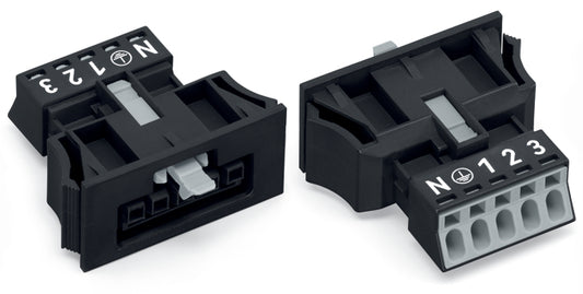 WAGO 890-705 BUCHSE SNAP-IN 5-P. MIT VK, SCHWARZ