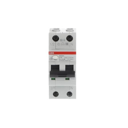 ABB DS201 C16 A300 FI/LS-Schalter 6kA 1P+N Typ A C 16A 300mA 2CSR255180R3164