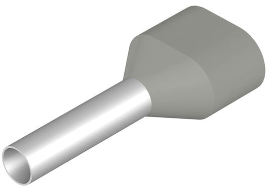 WEI H2,5/21 ZH GR SV Aderendhülse, 2,5 qmm, 12 mm, Farbcode: sonstige, grau