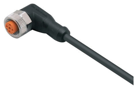 IFM EVC008 Kabeldose M12, 4-polig, 5m, PUR, abgewinkelt, LED
