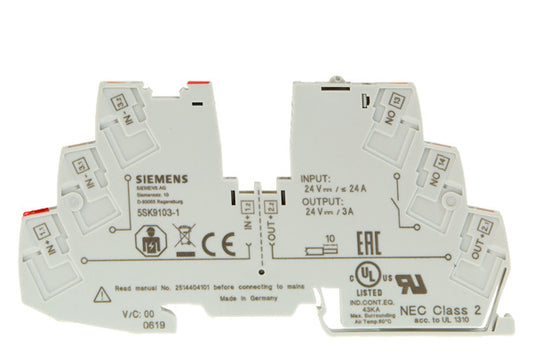 SIEM 5SK9108-1 Geräteschutzschalter elektronisch, 8A, DC 24V 1 Hilfschalter