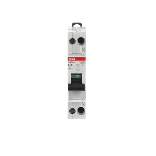 ABB SN201-C4 SN201-C4 Sicherungsautomat C-Char., 6 kA, 4 A, 1P+N Neutralleiter r