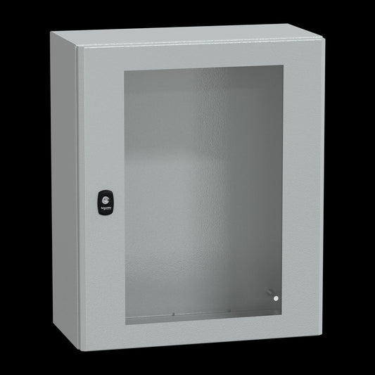SE NSYS3D6525T Wandschrank, HxBxT=600x500x250mm, Tür transparent, RAL7035