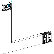 SE KSC400DLE4A Winkel 400 A Flach PE innen Masseelement