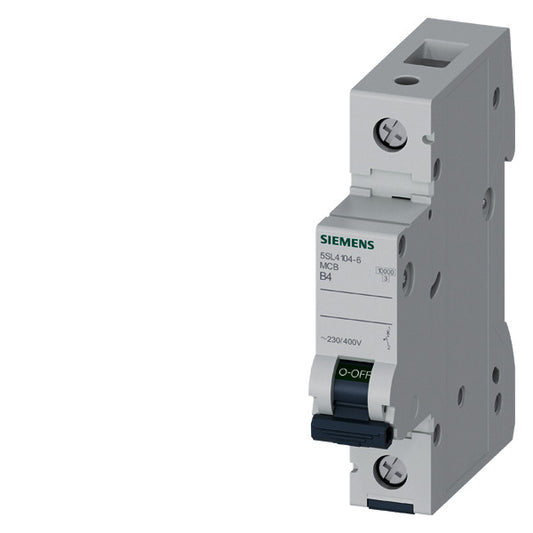 SIEM 5SL4104-6 Leitungsschutzschalter 230/400V 10KA, 1Polig, B, 4A