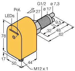 TURC FCS-GL1/2A2P-LIX-H1141/A Strömungssensor Eintauchsensor mit integrierter Au